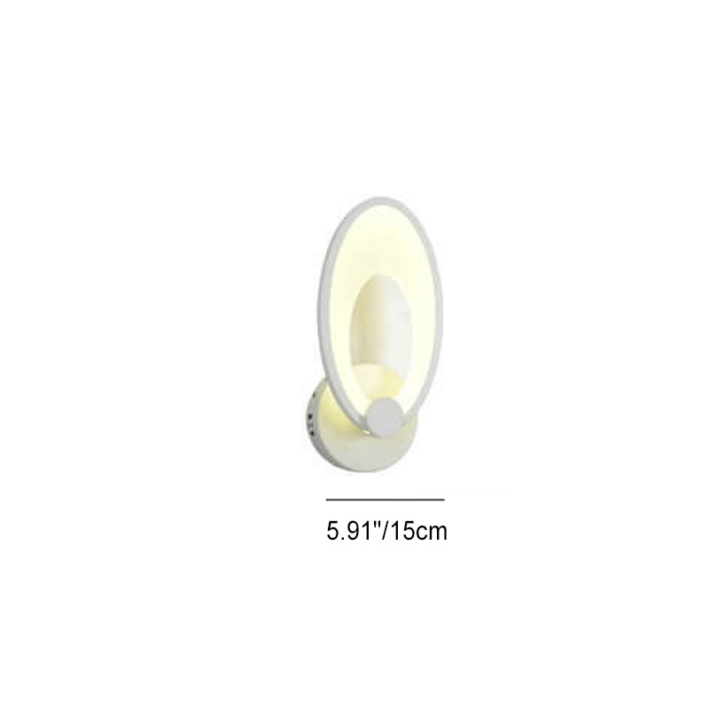 Moderne minimalistische ovale Eisen-Acryl-Backlack-LED-Wandleuchte 