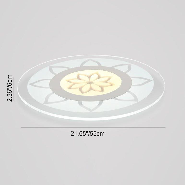 Moderne Einfachheit Eisen Acryl Runde Blume Lassen LED Unterputz Deckenleuchte Für Wohnzimmer 