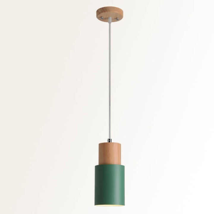 Nordic Macaron Zylinder Aluminium 1-Licht Einzel-LED-Pendelleuchte 