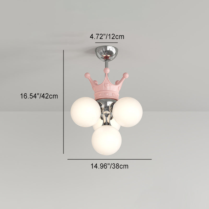 Moderne minimalistische Prinzessin Crown Metall Acryl LED Pendelleuchte für Schlafzimmer 