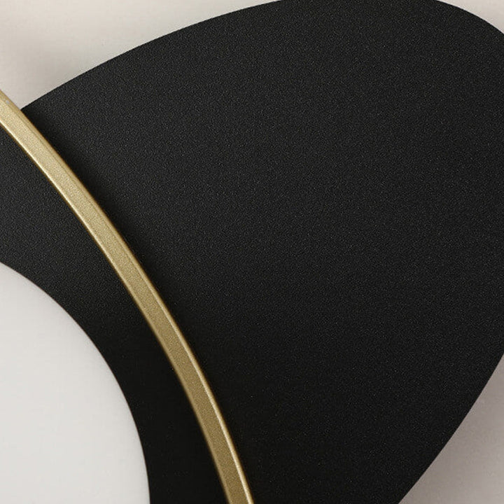 Lámpara de Aplique de Pared de 1 Luz con Diseño de Superposición Desfasada de Óvalo Doble de Vidrio Creativo 
