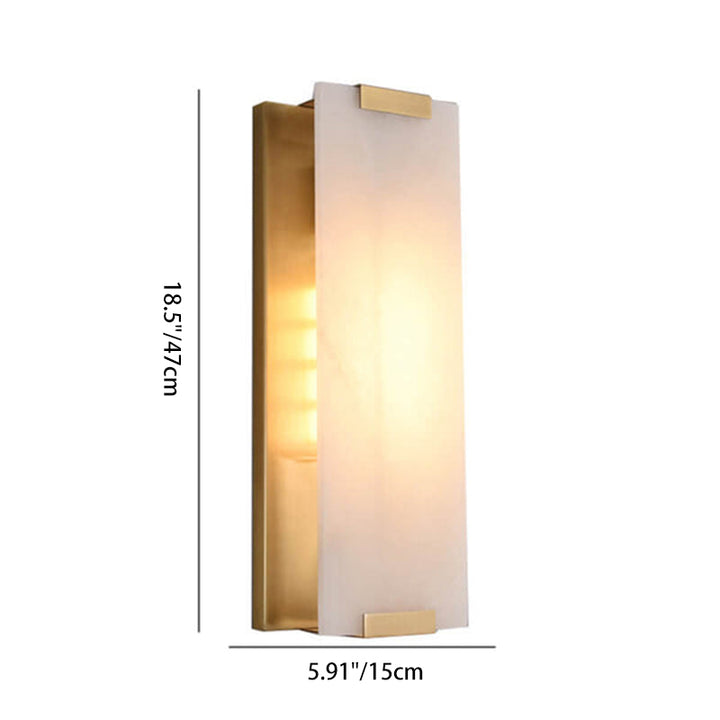 Diseño de Tira de Mármol de Cobre de Lujo Luz Nórdica Aplique de Pared de 3 Luces 