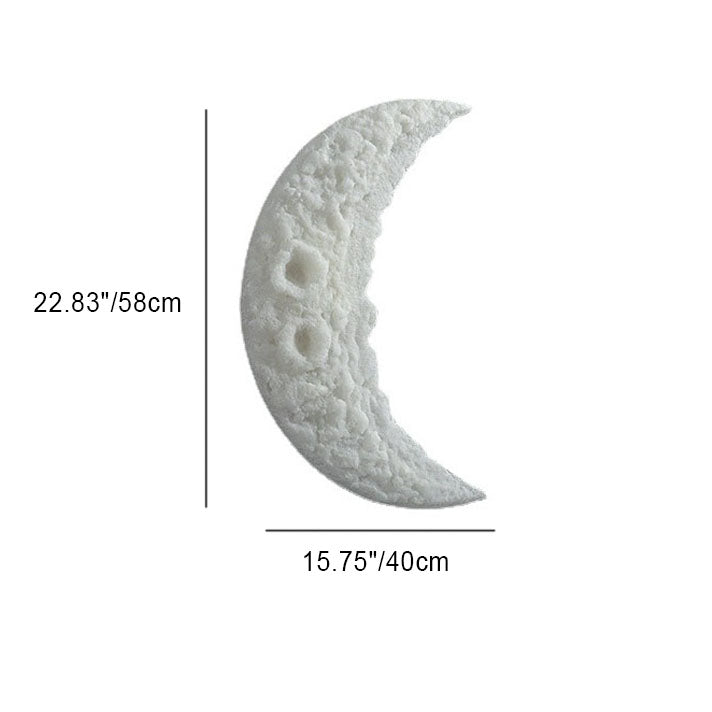 Zeitgenössische kreative Mond Carving Harz LED Wandleuchte Lampe für Wohnzimmer 