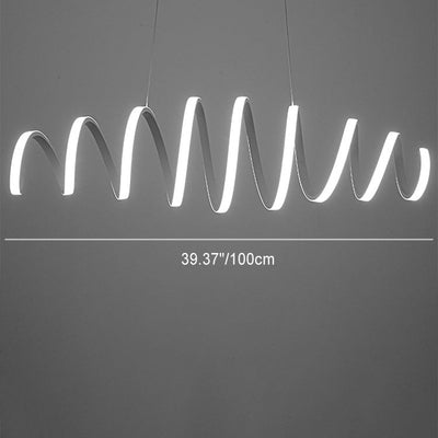 Moderner minimalistischer runder LED-Kronleuchter aus Federmetallacryl für Esszimmer 