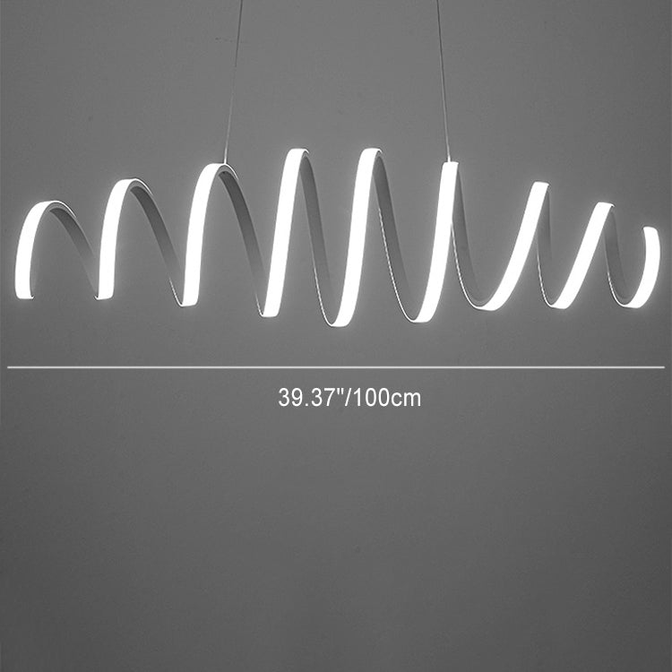 Moderner minimalistischer runder LED-Kronleuchter aus Federmetallacryl für Esszimmer 