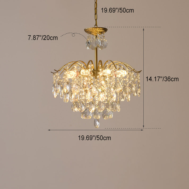 Contemporary Scandinavian Branch Crystal Iron 6/10/11/14 Light Chandelier For Bedroom
