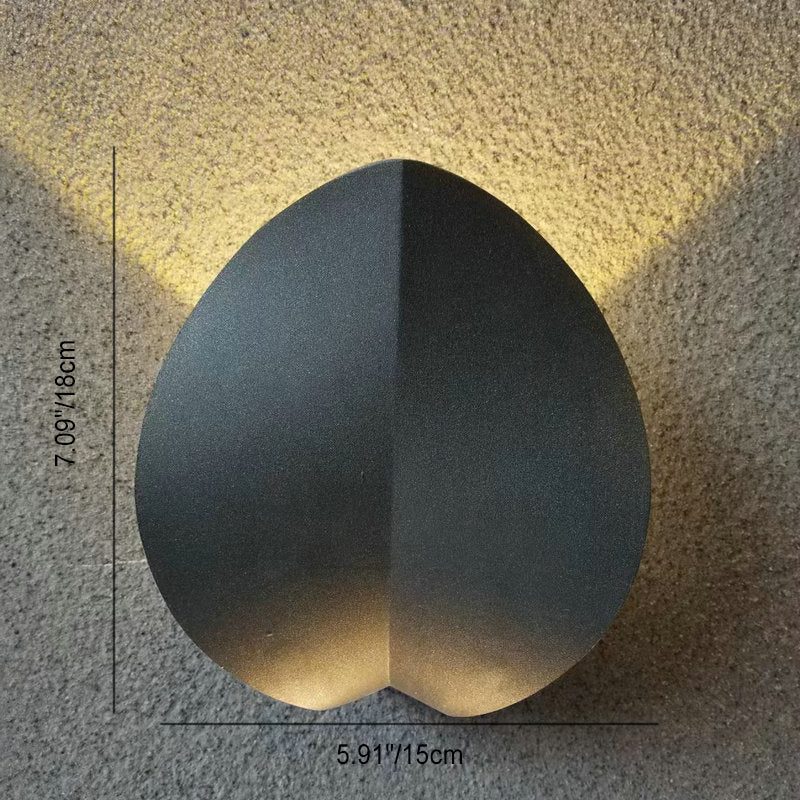 Applique murale LED elliptique en aluminium étanche nordique contemporain en forme de trèfle à quatre feuilles pour terrasse extérieure 