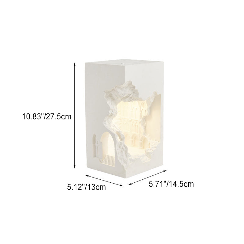 Moderne minimalistische rechteckige Gips vertiefte 1-Licht Wandleuchte Lampe für Wohnzimmer 