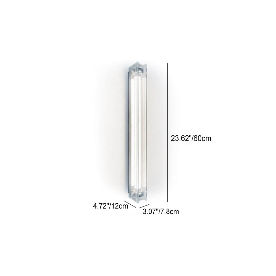 Industrial Style Simple Glass Strip LED Wall Sconce Lamp