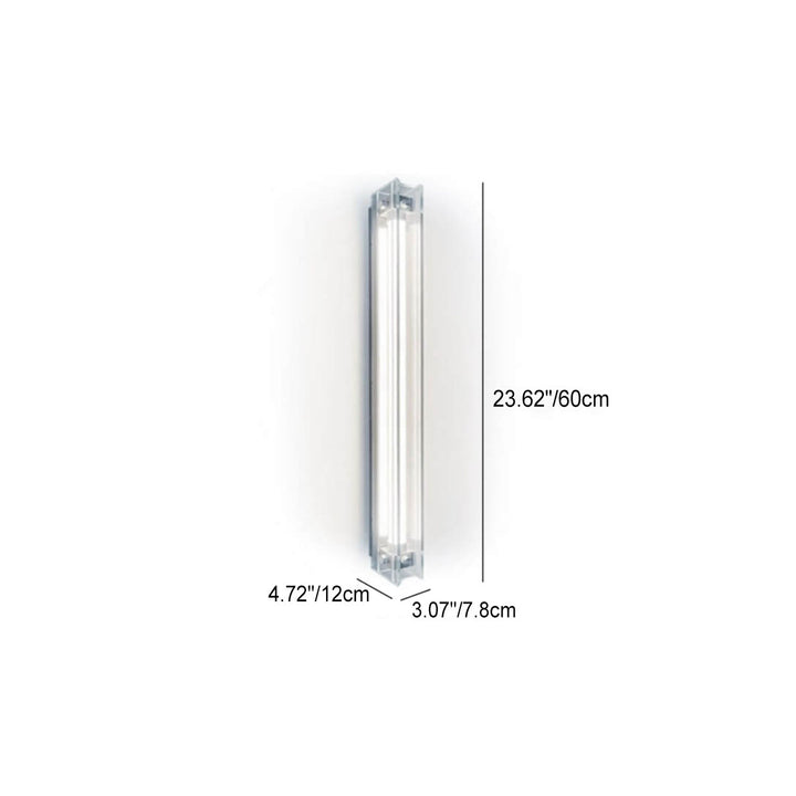 Industrial Style Simple Glass Strip LED Wall Sconce Lamp