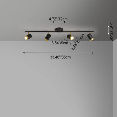 Moderne kreative Acryl-Track-Spotlight LED-Deckenleuchte mit halb bündigem Einbau 