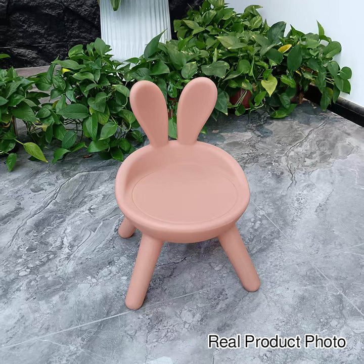 Art déco moderne PE Lapin Tabouret bas pour enfants avec dossier sans accoudoirs pour salon 