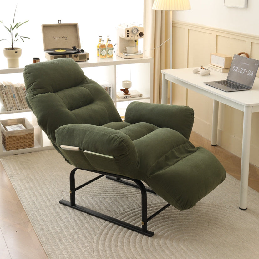 Simplicité Moderne Repose-pieds Carré en Velours Côtelé Coton Éponge Fer Acier au Carbone Réglable Pour Chambre 