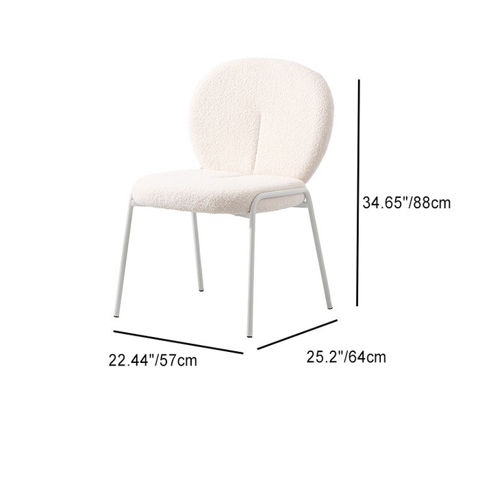 Tabouret de coiffeuse contemporain nordique en velours avec pieds en métal et dossier rond pour chambre 