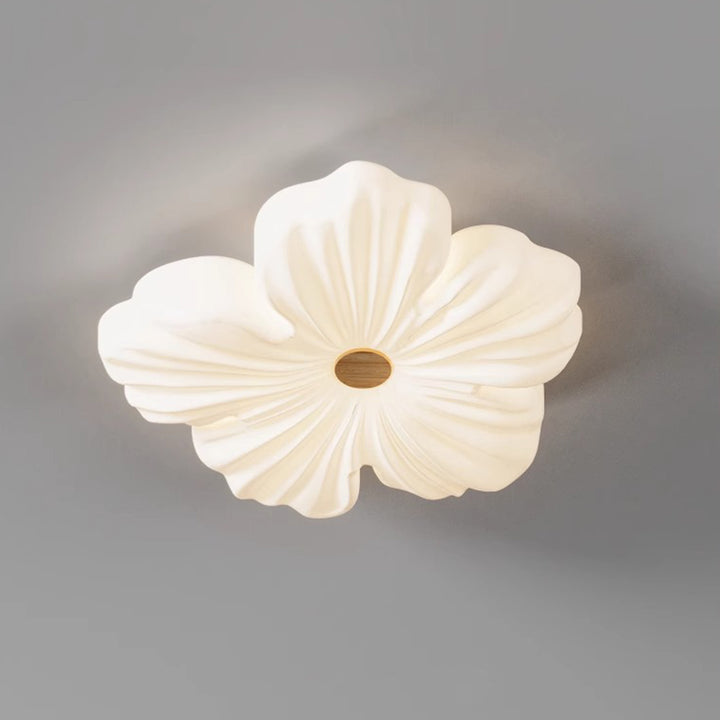 Plafonnier LED en fer et acrylique Art Déco moderne en forme de fleur pour salon 