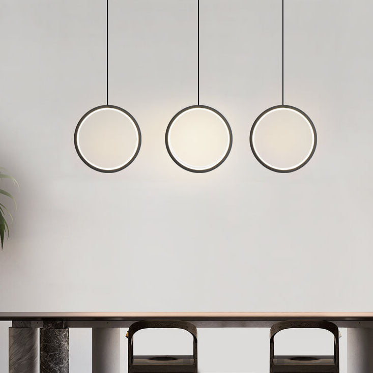 Moderne minimalistische runde Eisen-Acryl-LED-Kronleuchter für das Schlafzimmer 