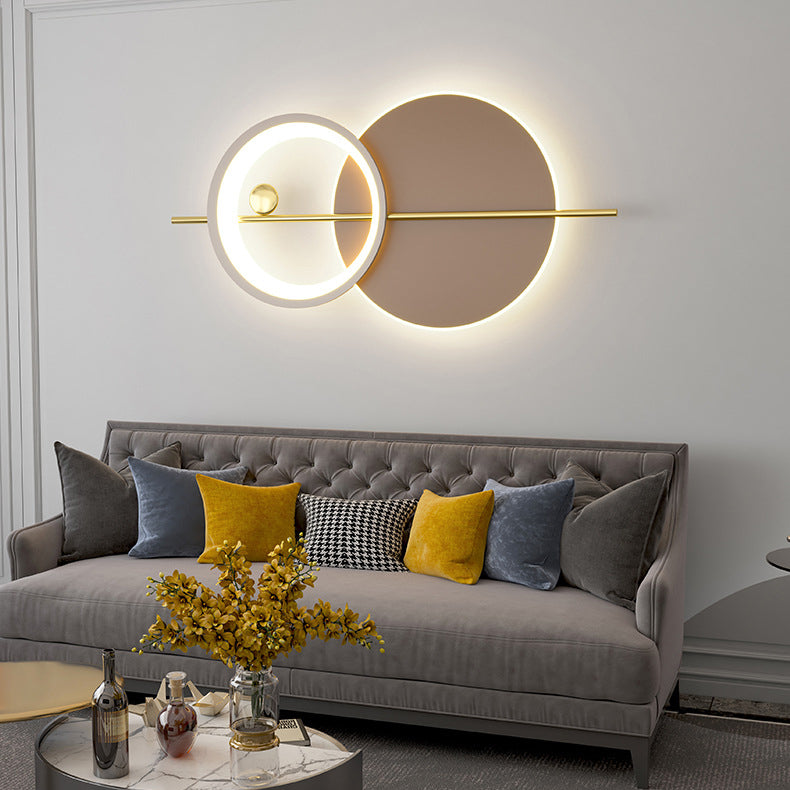 Moderne minimalistische runde Eisen Acryl LED Wandleuchte Lampe für Schlafzimmer 