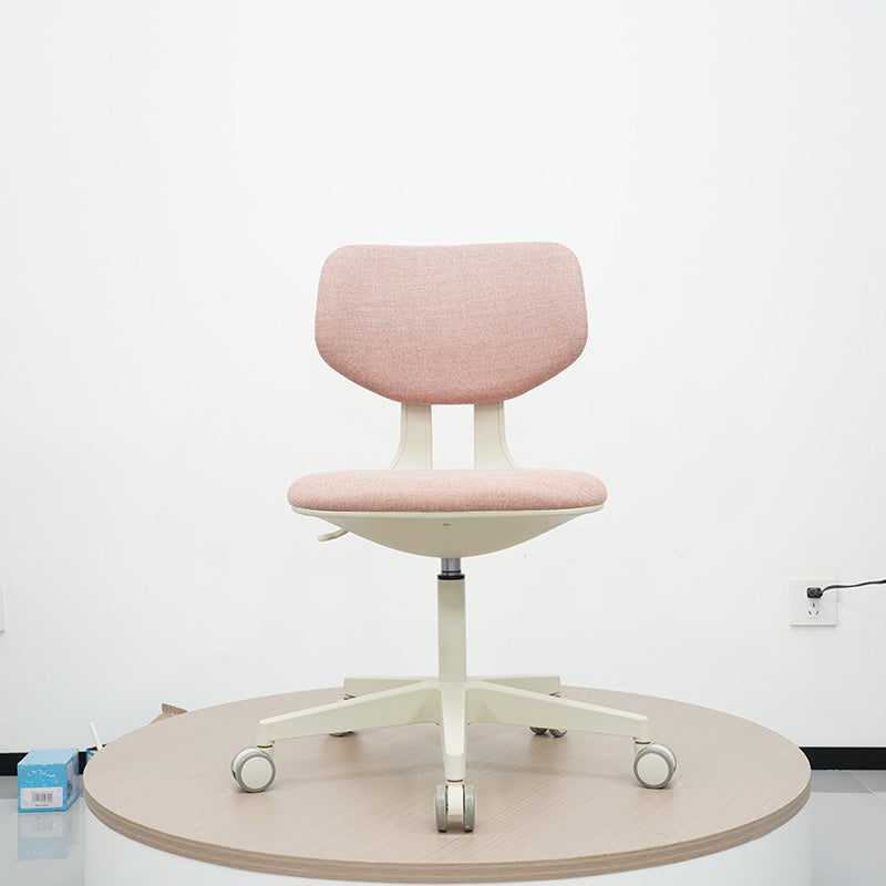 Modern Minimalist PP &amp; Nylon &amp; Linen Metal Swivel Desk Chair With Adjustable Height &amp; Backrest For Home Office &amp; Bedroom