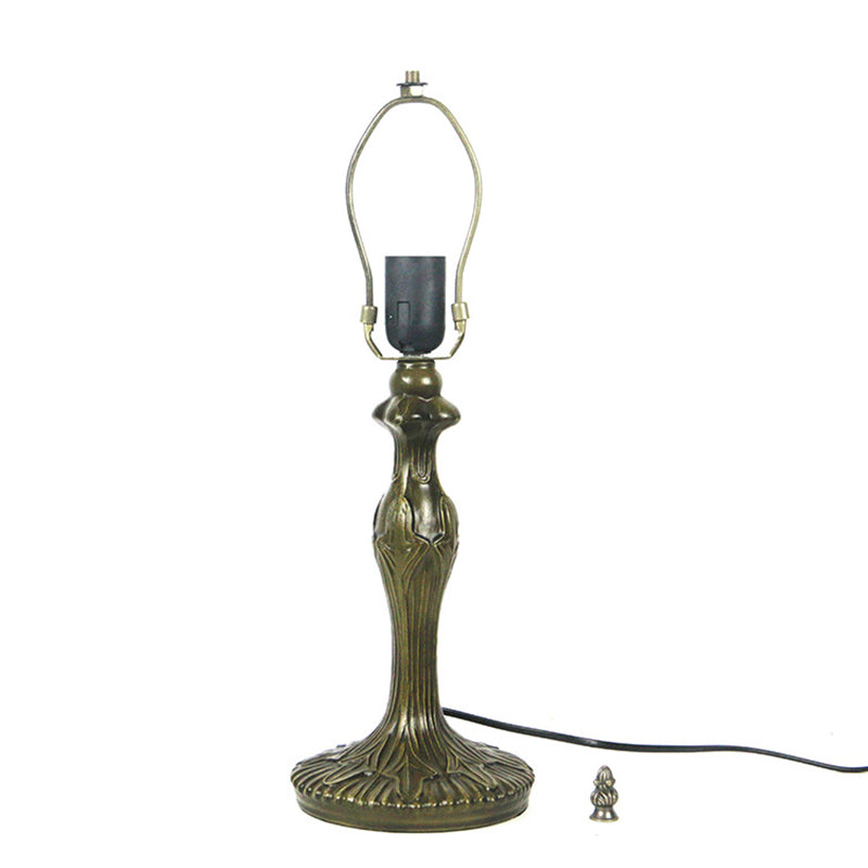 Traditional Tiffany Stained Glass Dome Aolly Base 1-Light Table Lamp For Home Office