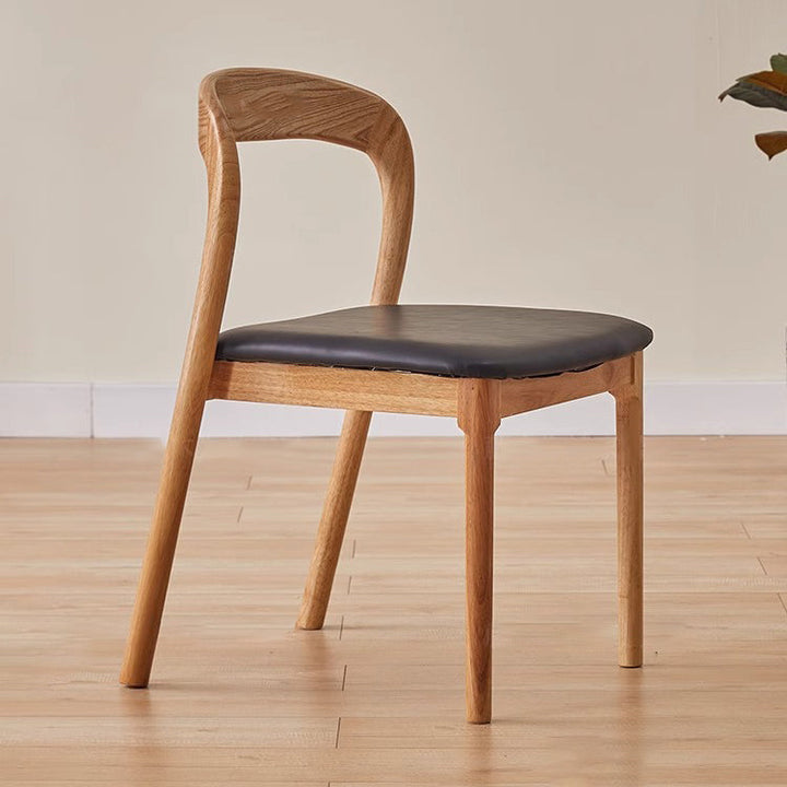 Traditioneller Vintage Stuhl mit quadratischem, geflochtenem Seilsitz, Holzrahmen, Rückenlehne ohne Armlehnen für Esszimmer 