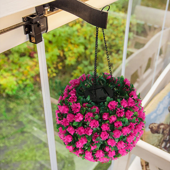 Lumière LED extérieure en plastique étanche et créative contemporaine pour jardin, globe solaire en fleur 