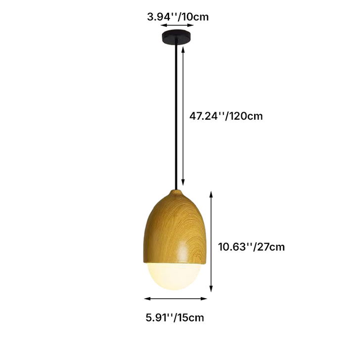 Suspension Globe Moderne Beige Noix à 1 Lumière 