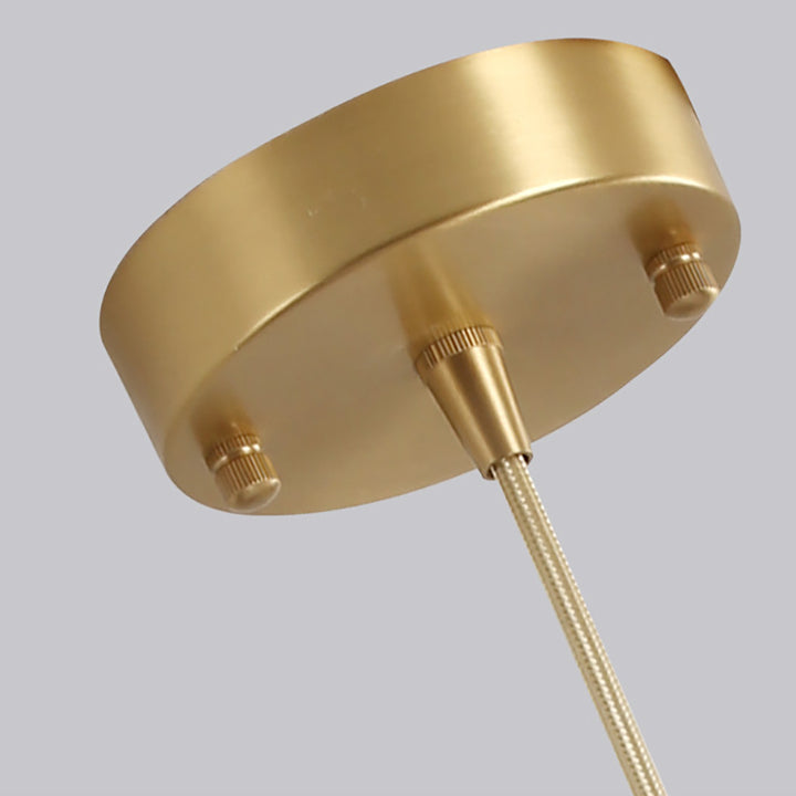 Lustre moderne minimaliste cylindrique trapézoïdal en laiton et verre 1/2/3 lumières pour salle à manger 