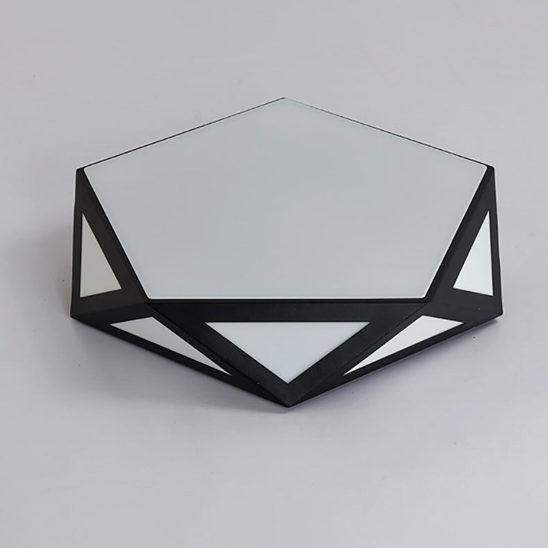 Plafonnier LED avec abat-jour acrylique ajouré et diamant de simplicité moderne pour salon 