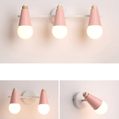 Moderne Einfachheit Holz Eisen Horn Kegel 1/2/3 Licht Wand Leuchte Lampe Für Nacht 