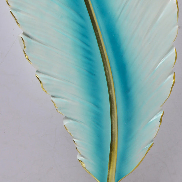 Lámpara de pared impermeable LED de resina creativa contemporánea con imitación de pluma de pavo real para sala de estar 