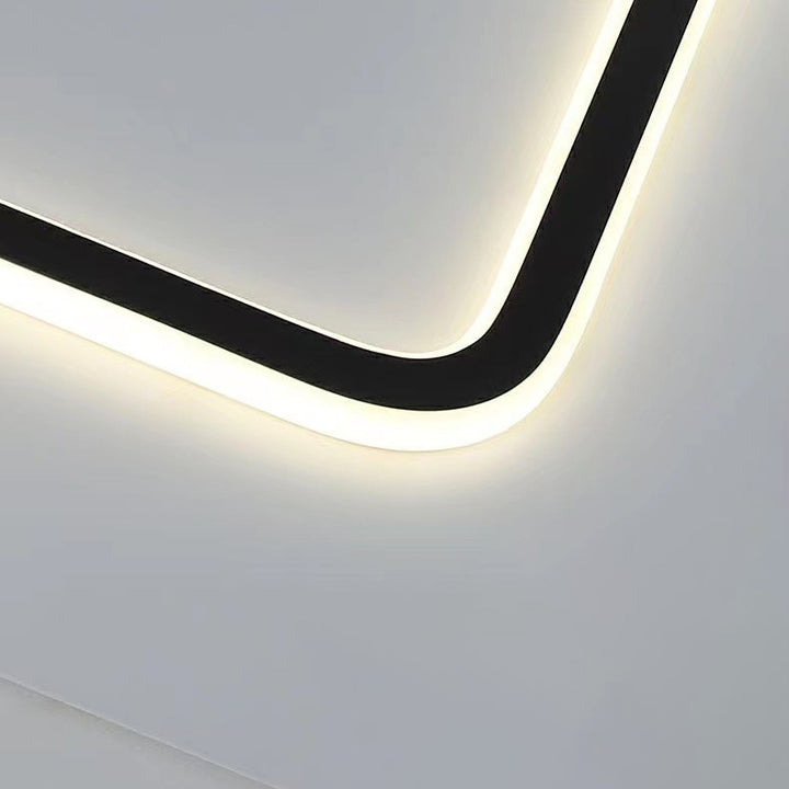 Moderne minimalistische Eisen Silica rechteckige quadratische runde LED Unterputz Deckenleuchte für Wohnzimmer 