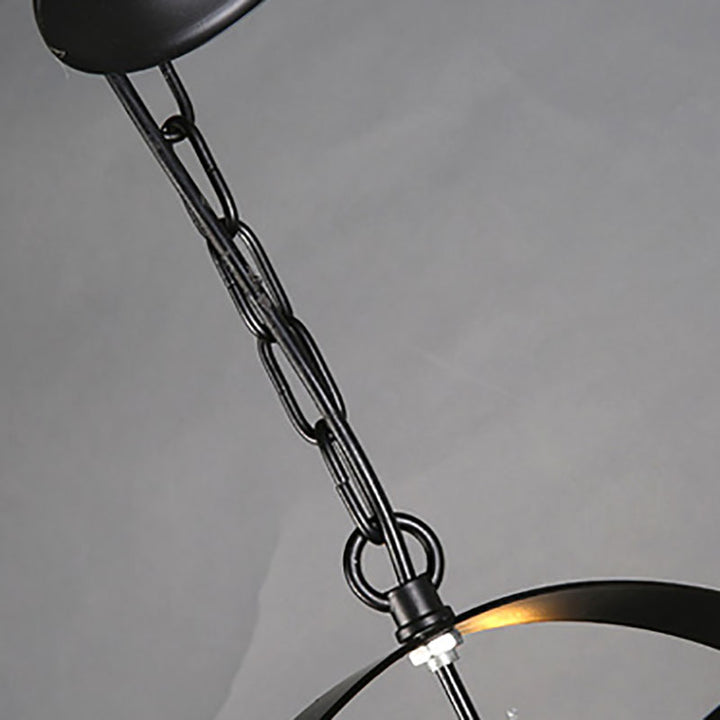 Lustre en fer traditionnel colonial rond à boules avec candélabres 6/8 lumières pour salon 