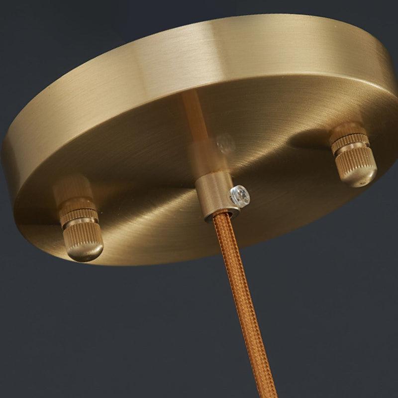 Moderne minimalistische Zylinder Kupfer Jade LED Pendelleuchte für Schlafzimmer 