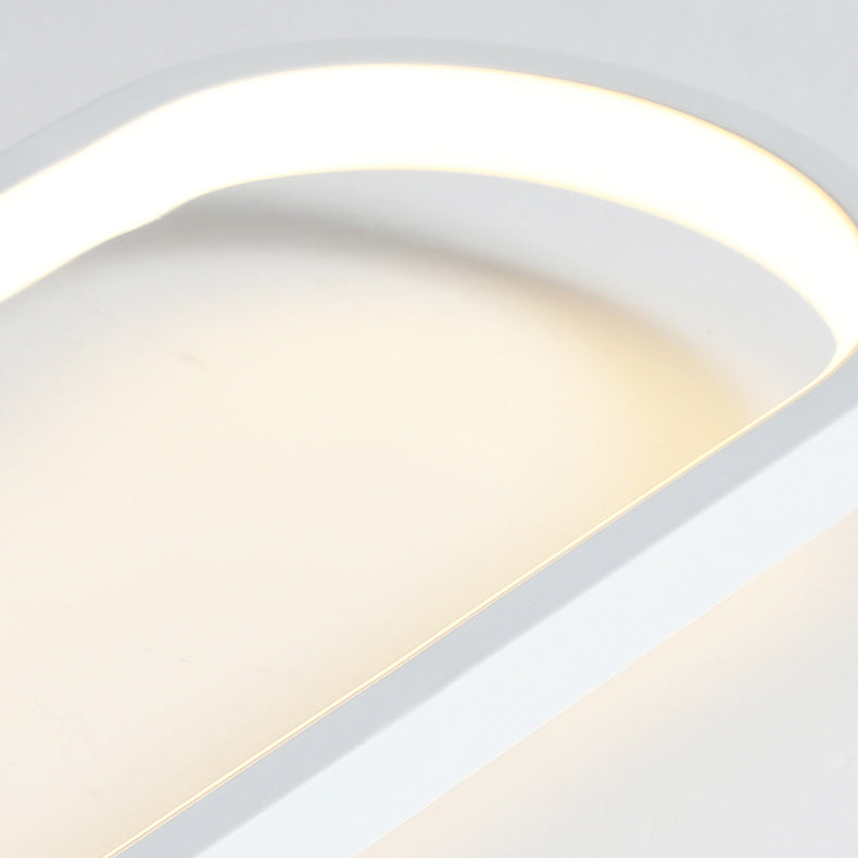 Luz de techo empotrada moderna minimalista rectangular de hierro acrílico LED para pasillo 