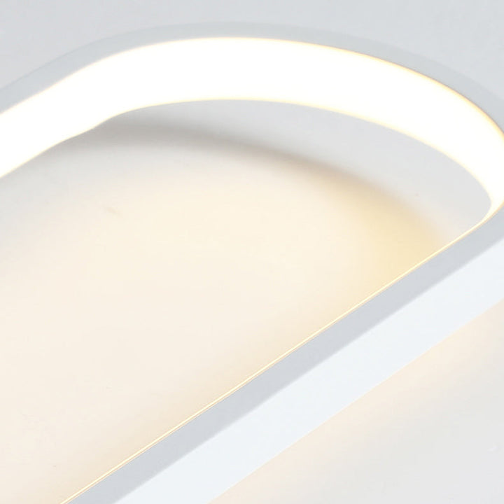 Luz de techo empotrada moderna minimalista rectangular de hierro acrílico LED para pasillo 