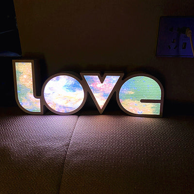 Lampe de table LED étanche PS LOVE Letter Art Déco moderne pour chambre 