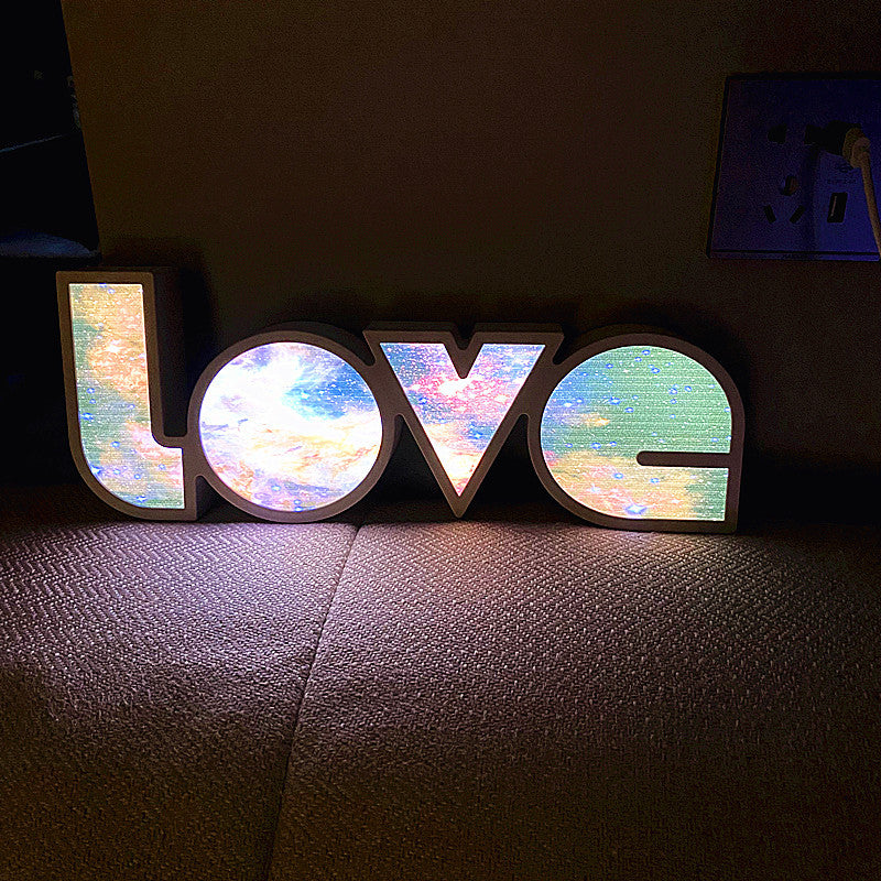 Lampe de table LED étanche PS LOVE Letter Art Déco moderne pour chambre 