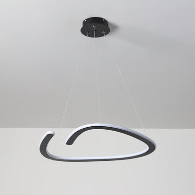 ثريات LED دائرية من الحديد والسيليكا بأسلوب حديث وبسيط لغرفة الطعام 