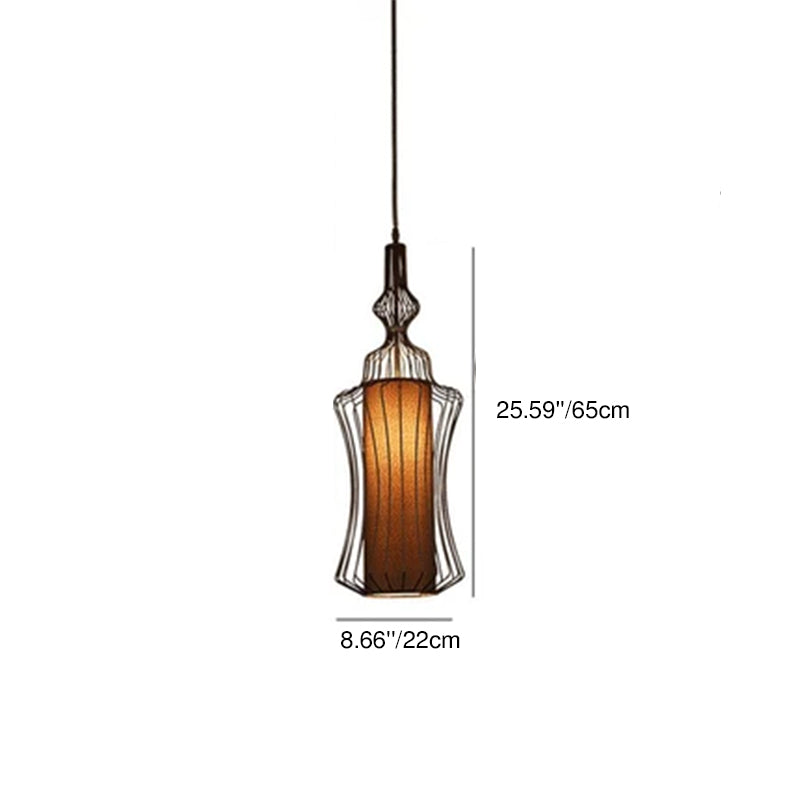 Industrielle Retro Metall Vogelkäfig 1-Licht Laterne Pendelleuchte 