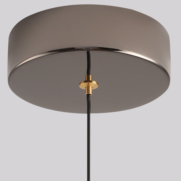 Zeitgenössischer nordischer Aluminium-Eisen-Glaskugel-Kronleuchter mit 3 Lichtern für Esszimmer 