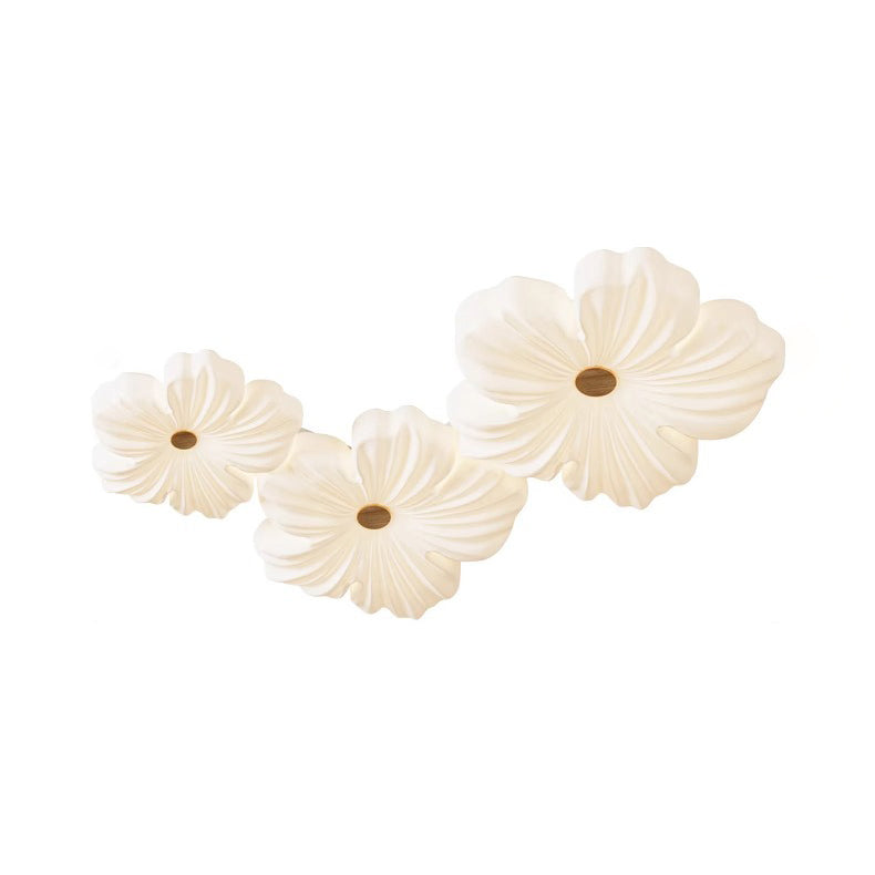 Plafonnier LED en fer et acrylique Art Déco moderne en forme de fleur pour salon 