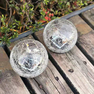 Moderne Art Deco Wasserdichte Solar Kunststoff Kupferdraht Glas Ball LED Landschaft Beleuchtung Außen Licht Für Garten 
