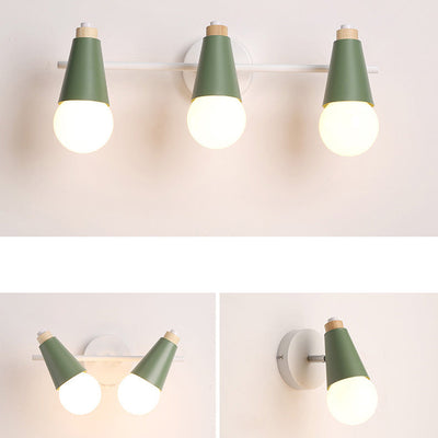 Moderne Einfachheit Holz Eisen Horn Kegel 1/2/3 Licht Wand Leuchte Lampe Für Nacht 