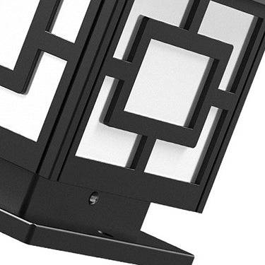 Lanterne carrée en acrylique ABS étanche solaire traditionnelle chinoise, éclairage paysager LED pour extérieur, lumière pour patio extérieur 