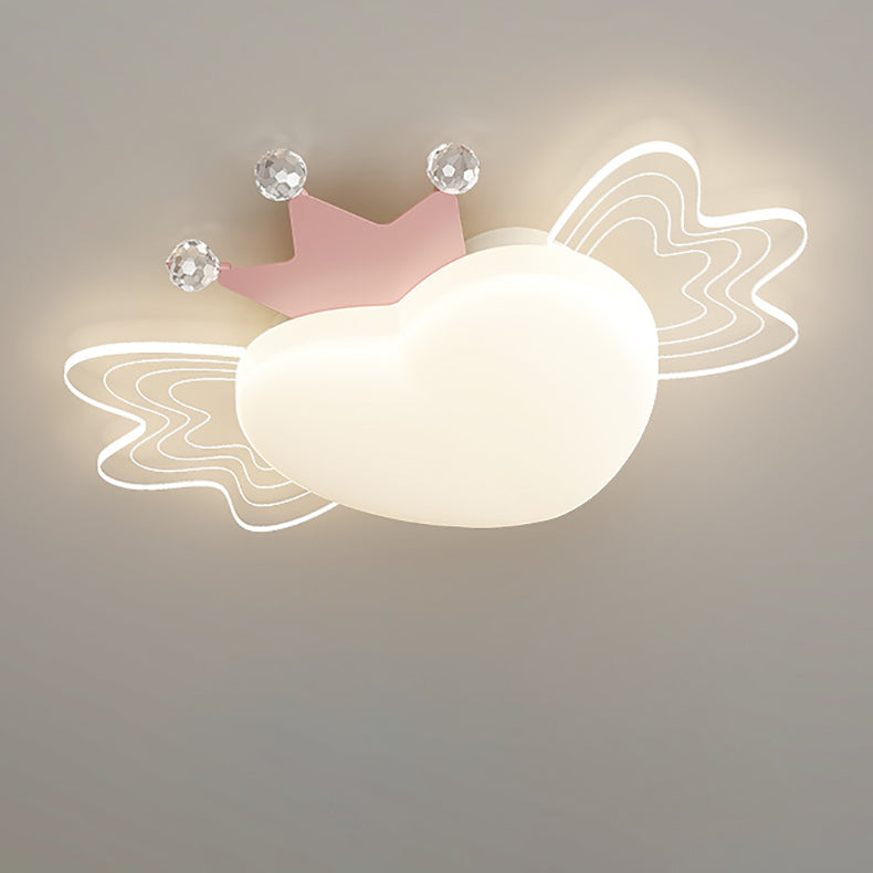 Luz de techo LED empotrada de hierro PE con forma de avión de arte moderno Deco con forma de corazón para sala de estar 