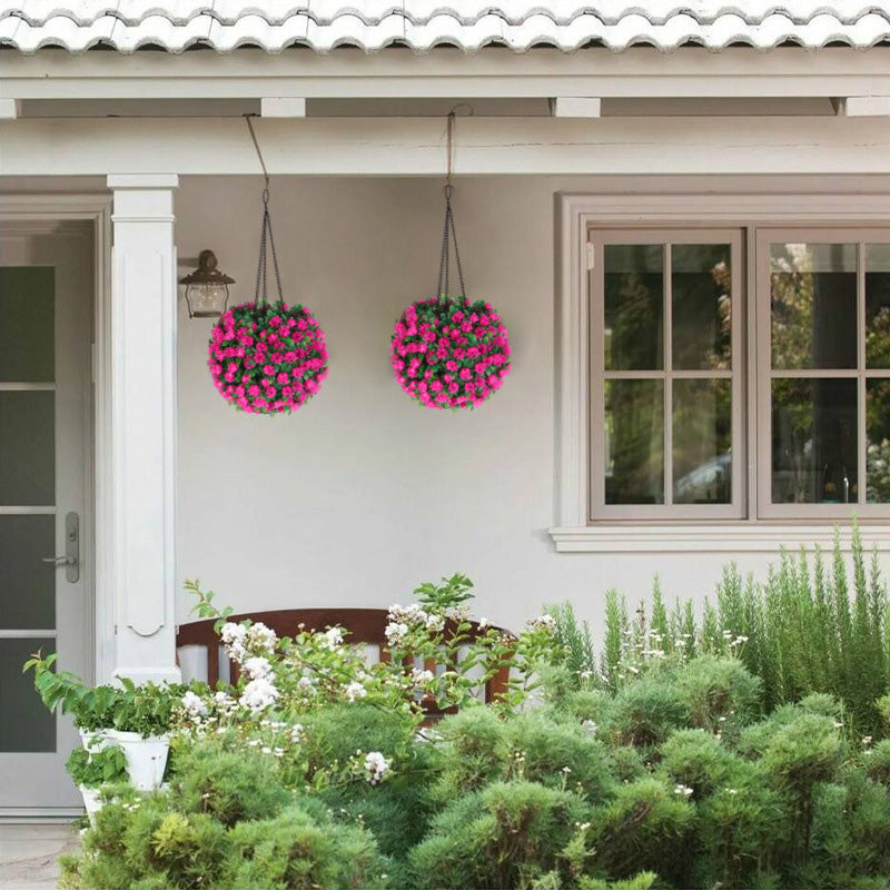 Lumière LED extérieure en plastique étanche et créative contemporaine pour jardin, globe solaire en fleur 
