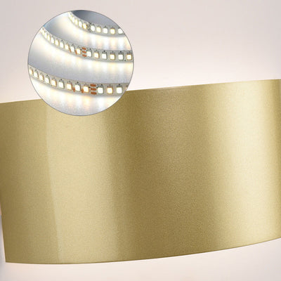 Moderne minimalistische halbrunde LED-Wandleuchte aus Eisen für Wohnzimmer 
