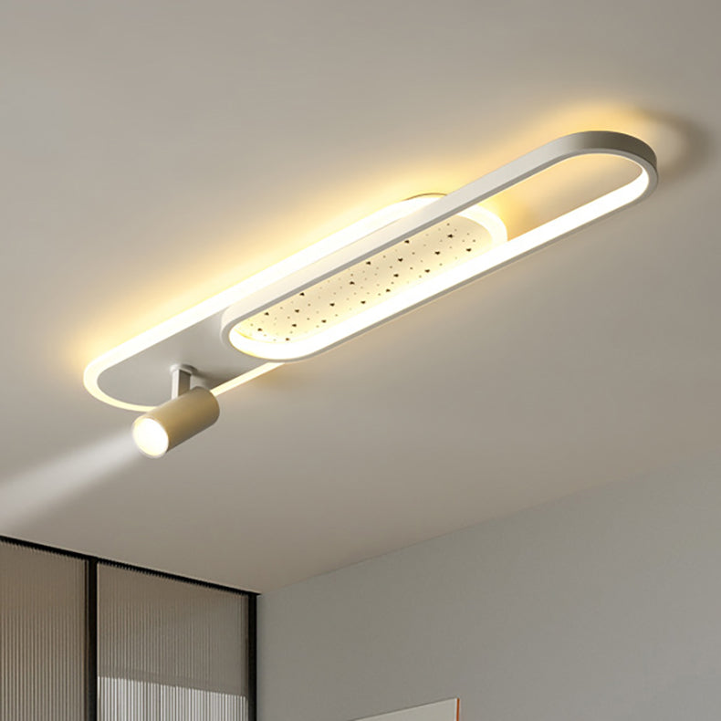 Luz de techo empotrada moderna minimalista rectangular de hierro acrílico LED para pasillo 