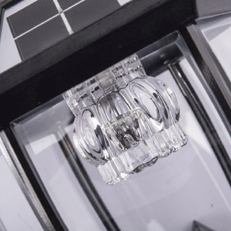 Traditionelle europäische Aluminiumglas-LED-Solar-wasserdichte Wandleuchterlampe für die Außenterrasse 