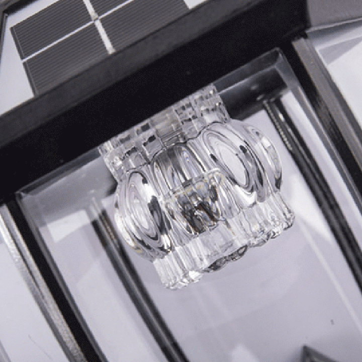Traditionelle europäische Aluminiumglas-LED-Solar-wasserdichte Wandleuchterlampe für die Außenterrasse 